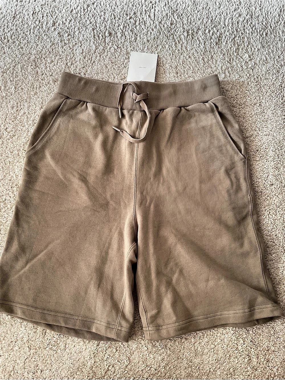 OAK + FORT Fleece Sweatshort Athletic Shorts in Olive NWT